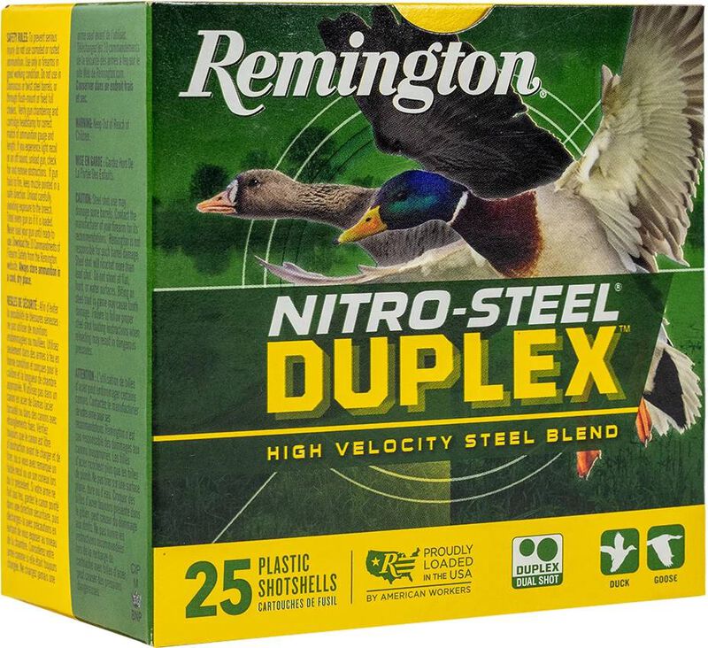 Nitro-Steel Duplex, 12 Gauge, 2 and 4 Shot, 3 in, 1 1/4 oz, 1450 fps